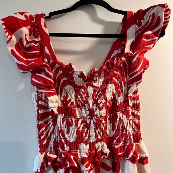 Sea Henrietta Print Smocked Dress size L - Picture 6 of 12